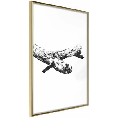 Artgeist Poster Encadré - Où Est L'Autre Extrémité ? - 40x60 - Cadre Doré - Publicité Artgeist Poster Encadré - Où Est L'Autre Extrémité ? - 40x60 - Cadre Doré - Publicité
