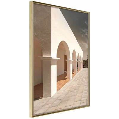 Artgeist Sunny Colonnade - Cadre Or - 30x45cm - Affiche - Publicité Artgeist Sunny Colonnade - Cadre Or - 30x45cm - Affiche - Publicité