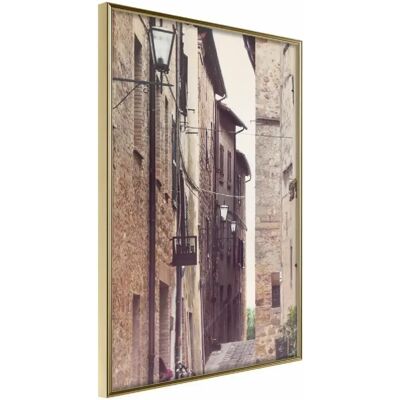 Cadre Doré Artgeist - Affiche Bâtiments en Brique - 20x30 cm - Art mural - Publicité Cadre Doré Artgeist - Affiche Bâtiments en Brique - 20x30 cm - Art mural - Publicité
