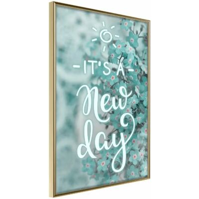 Artgeist New Day - Affiche - 20x30cm - Cadre Doré - Affiche d'Art - Publicité Artgeist New Day - Affiche - 20x30cm - Cadre Doré - Affiche d'Art - Publicité