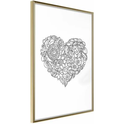 Poster Artgeist Fulfillment of Love - Or - 20x30cm - Art mural - Publicité Poster Artgeist Fulfillment of Love - Or - 20x30cm - Art mural - Publicité
