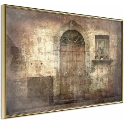 Paris Prix Affiche Encadrée Mysterious Door 90x60 cm Or - Publicité Paris Prix Affiche Encadrée Mysterious Door 90x60 cm Or - Publicité