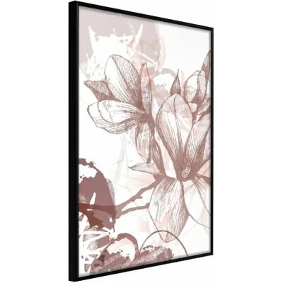 Paris Prix Affiche Murale Encadrée Drawn Flower - 40 x 60 cm - Noir - Publicité Paris Prix Affiche Murale Encadrée Drawn Flower - 40 x 60 cm - Noir - Publicité