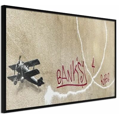 Paris Prix Affiche Murale Encadrée Banksy Love Plane - Multicolore - Publicité Paris Prix Affiche Murale Encadrée Banksy Love Plane - Multicolore - Publicité