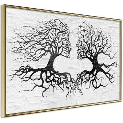Artgeist Like The Old Trees - Affiche - 60x40 Cadre doré - Publicité Artgeist Like The Old Trees - Affiche - 60x40 Cadre doré - Publicité