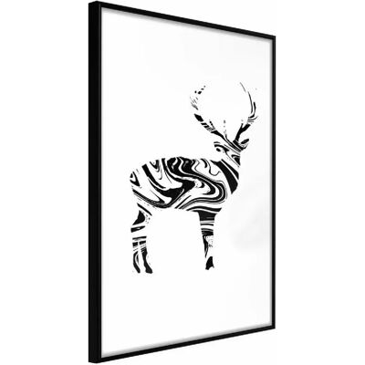 Paris Prix Affiche Murale Encadrée Marble Stag 20 x 30 cm - Noir - Publicité Paris Prix Affiche Murale Encadrée Marble Stag 20 x 30 cm - Noir - Publicité