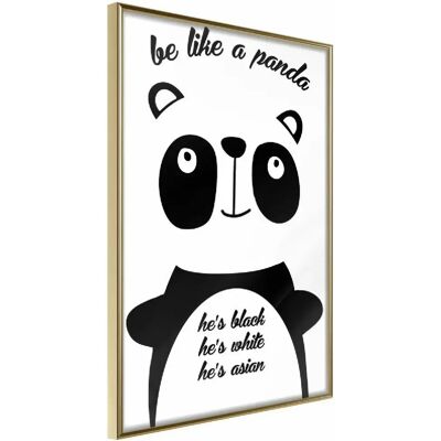 Paris Prix Affiche Murale Encadrée Tolerant Panda 30 x 45 cm - Publicité Paris Prix Affiche Murale Encadrée Tolerant Panda 30 x 45 cm - Publicité