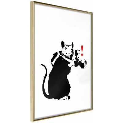 Artgeist Photographe Rat - Cadre Doré - 20x30cm - Affiche - Publicité Artgeist Photographe Rat - Cadre Doré - 20x30cm - Affiche - Publicité