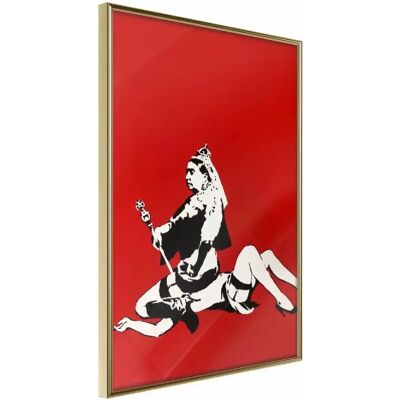 Poster mural Artgeist Banksy Queen Victoria - Cadre doré 60x40cm - Impression artistique - Publicité Poster mural Artgeist Banksy Queen Victoria - Cadre doré 60x40cm - Impression artistique - Publicité
