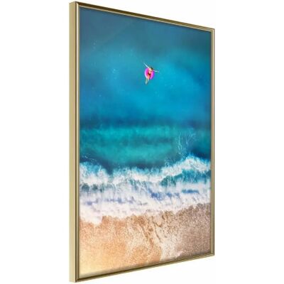 Artgeist Affiche Encadrée - Drifting Away - 30x45 Jaune - Publicité Artgeist Affiche Encadrée - Drifting Away - 30x45 Jaune - Publicité