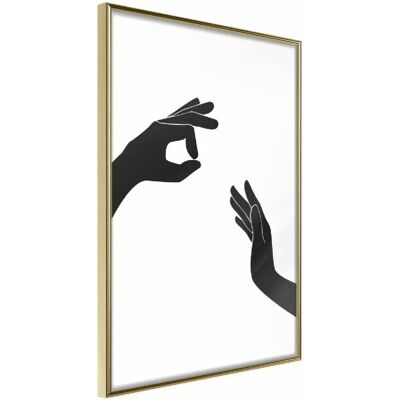 Poster Encadré Artgeist - Language Of Gestures I - 40x60 Cadre Doré - Publicité Poster Encadré Artgeist - Language Of Gestures I - 40x60 Cadre Doré - Publicité