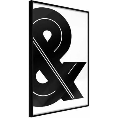 Poster encadré - Ampersand - Noir et Blanc - 40x60 - Publicité Poster encadré - Ampersand - Noir et Blanc - 40x60 - Publicité