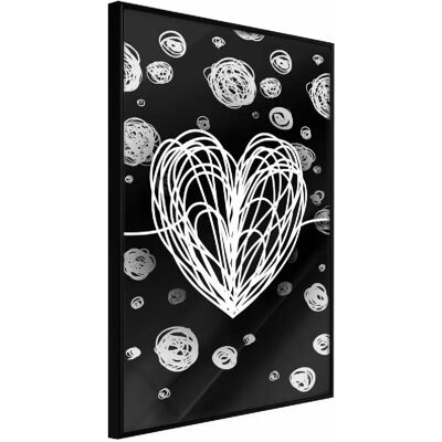 Artgeist Entangled Heart - Affiche avec Cadre Noir 30x45 - Publicité Artgeist Entangled Heart - Affiche avec Cadre Noir 30x45 - Publicité