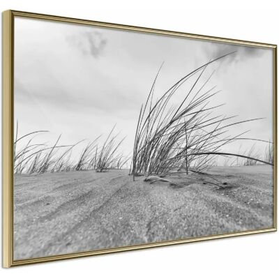 Artgeist Affiche - Seaside Dunes - 90x60 - Cadre Doré - Publicité Artgeist Affiche - Seaside Dunes - 90x60 - Cadre Doré - Publicité