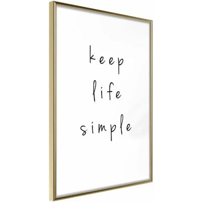 Affiche Or Simple Life d'Artgeist - 20x30cm - Art mural encadré - Publicité Affiche Or Simple Life d'Artgeist - 20x30cm - Art mural encadré - Publicité