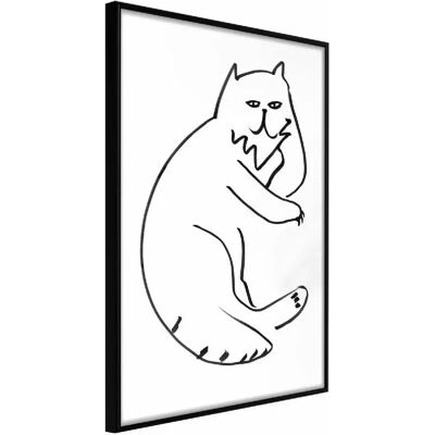 Affiche Fluffy Rest d'Artgeist - 40x60 Cadre Noir - Publicité Affiche Fluffy Rest d'Artgeist - 40x60 Cadre Noir - Publicité