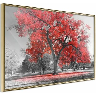 Affiche encadrée Red Tree d'Artgeist - Publicité Affiche encadrée Red Tree d'Artgeist - Publicité