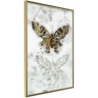 Paris Prix Affiche Murale Encadrée Butterfly Fossils 30 x 45 cm - Or - Publicité Paris Prix Affiche Murale Encadrée Butterfly Fossils 30 x 45 cm - Or - Publicité