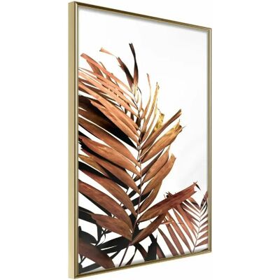 Paris Prix Affiche Murale Encadrée Copper Palm 30 x 45 cm - Or - Publicité Paris Prix Affiche Murale Encadrée Copper Palm 30 x 45 cm - Or - Publicité