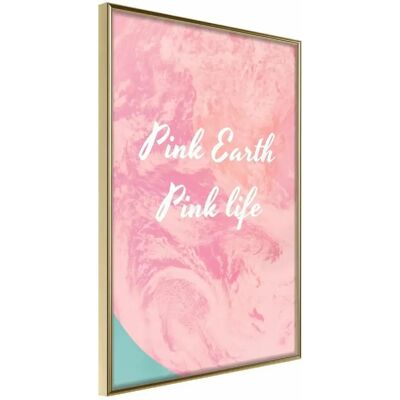 Affiche Pink Life d'Artgeist - 40x60 - Décoration Murale Encadrée - Publicité Affiche Pink Life d'Artgeist - 40x60 - Décoration Murale Encadrée - Publicité