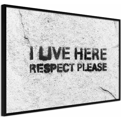 Paris Prix Affiche Murale Encadrée Respect 90 x 60 cm - Publicité Paris Prix Affiche Murale Encadrée Respect 90 x 60 cm - Publicité