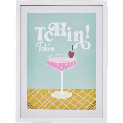 ATMOSPHERA Affiche encadrée Tchin Tchin - 30 x 40 cm - Bleu clair - Publicité ATMOSPHERA Affiche encadrée Tchin Tchin - 30 x 40 cm - Bleu clair - Publicité
