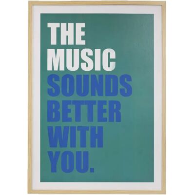 ATMOSPHERA Affiche encadrée The music sounds better with you - 50 x 70 cm - Vert cèdre - Publicité ATMOSPHERA Affiche encadrée The music sounds better with you - 50 x 70 cm - Vert cèdre - Publicité