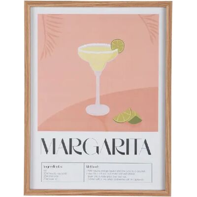 Present Time Affiche encadrée COCKTAIL - 31,5 x 41,5 cm - Orange - Publicité Present Time Affiche encadrée COCKTAIL - 31,5 x 41,5 cm - Orange - Publicité