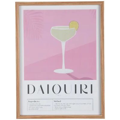 Present Time Affiche encadrée COCKTAIL - 31,5 x 41,5 cm - Rose - Publicité Present Time Affiche encadrée COCKTAIL - 31,5 x 41,5 cm - Rose - Publicité