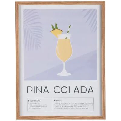 Present Time Affiche encadrée COCKTAIL - 31,5 x 41,5 cm - Violet - Publicité Present Time Affiche encadrée COCKTAIL - 31,5 x 41,5 cm - Violet - Publicité