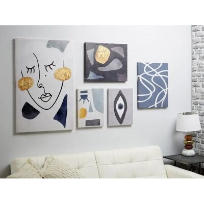 Alexandra house living Impression sur toile bleue abstraite - 60 x 60 cm - Publicité Alexandra house living Impression sur toile bleue abstraite - 60 x 60 cm - Publicité