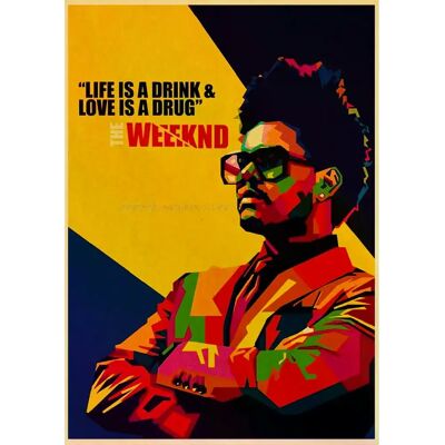General Affiche et impression vintage en papier kraft de The Weeknd, alternative abstraite et amusante, art mural moderne pour café-bar~0020 - Publicité General Affiche et impression vintage en papier kraft de The Weeknd, alternative abstraite et amusante, art mural moderne pour café-bar~0020 - Publicité