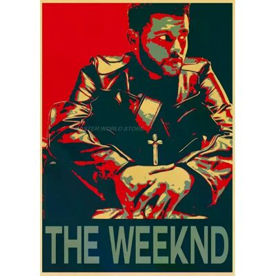 General Affiche et impression vintage en papier kraft de The Weeknd, alternative abstraite et amusante, art mural moderne pour café-bar~0007 - Publicité General Affiche et impression vintage en papier kraft de The Weeknd, alternative abstraite et amusante, art mural moderne pour café-bar~0007 - Publicité