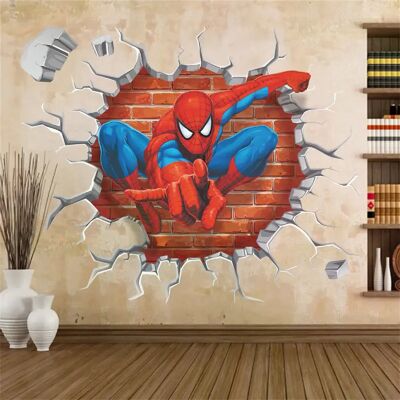 General Autocollant mural Spiderman Avengers pour chambre d'enfant, papier peint pour chambre d'enfant, affiche 3D en vinyle autocollant, décoration intérieure~00303 - Publicité General Autocollant mural Spiderman Avengers pour chambre d'enfant, papier peint pour chambre d'enfant, affiche 3D en vinyle autocollant, décoration intérieure~00303 - Publicité