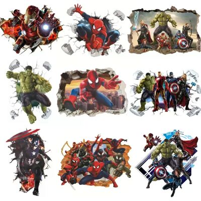 General Autocollant mural Spiderman Avengers pour chambre d'enfant, papier peint pour chambre d'enfant, affiche 3D en vinyle autocollant, décoration intérieure~00315 - Publicité General Autocollant mural Spiderman Avengers pour chambre d'enfant, papier peint pour chambre d'enfant, affiche 3D en vinyle autocollant, décoration intérieure~00315 - Publicité