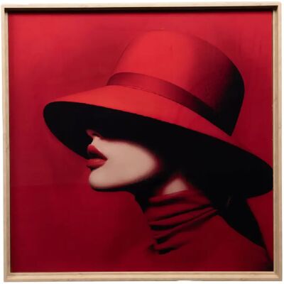 Amadeus Toile Emma rouge 80x80 cm - Publicité Amadeus Toile Emma rouge 80x80 cm - Publicité