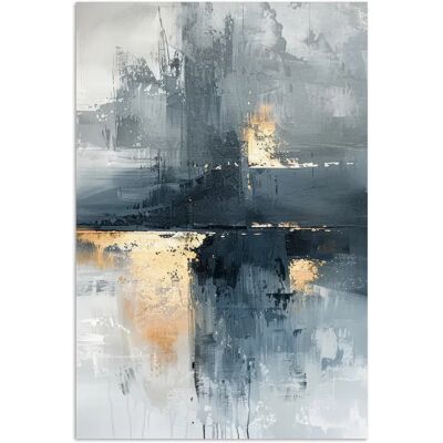 Muchowow Impression sur Toile Abstrait Or Moderne - 120x80 cm - Publicité Muchowow Impression sur Toile Abstrait Or Moderne - 120x80 cm - Publicité