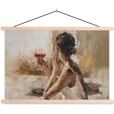 Muchowow Impression toile femme vin - 40 x 60 cm - Publicité Muchowow Impression toile femme vin - 40 x 60 cm - Publicité