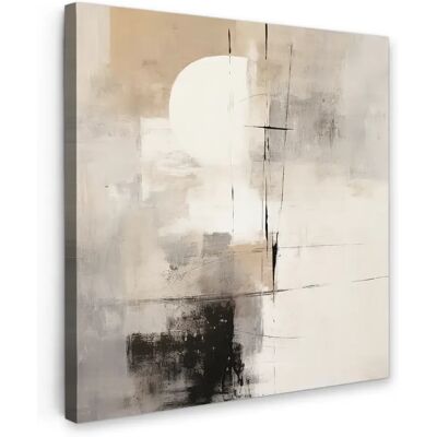 Muchowow Impression sur toile art abstrait or gris - 20x20 cm - Publicité Muchowow Impression sur toile art abstrait or gris - 20x20 cm - Publicité