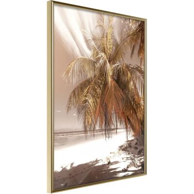 Artgeist Paradis en Sepia - Cadre Doré 40x60 - Publicité Artgeist Paradis en Sepia - Cadre Doré 40x60 - Publicité