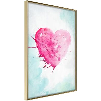 Affiche Encadrée - Symbole d'Amour - 20x30 Cadre Doré - Affiche - Publicité Affiche Encadrée - Symbole d'Amour - 20x30 Cadre Doré - Affiche - Publicité
