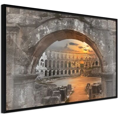 Paris Prix Affiche Murale Encadrée Sunset in the Ancient City 90 x 60 cm Noir - Publicité Paris Prix Affiche Murale Encadrée Sunset in the Ancient City 90 x 60 cm Noir - Publicité