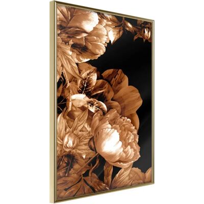 Artgeist - Affiche Fleurs d'Été en Sepia - 30x45 cm - Cadre Doré - Publicité Artgeist - Affiche Fleurs d'Été en Sepia - 30x45 cm - Cadre Doré - Publicité