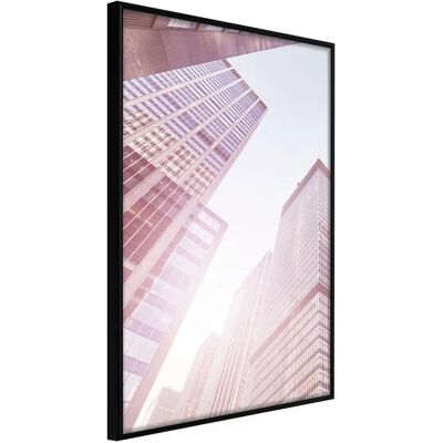 Paris Prix Affiche Murale Encadrée Steel and Glass Pink 21 x 30 cm Noir - Publicité Paris Prix Affiche Murale Encadrée Steel and Glass Pink 21 x 30 cm Noir - Publicité