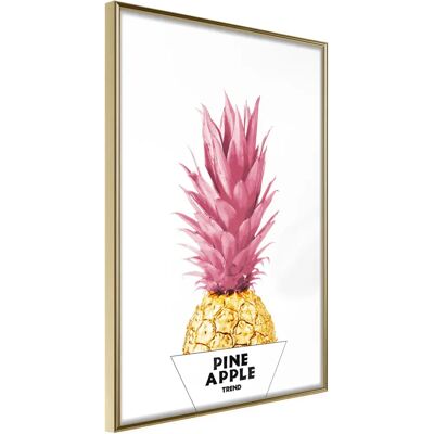Paris Prix Affiche Murale Encadrée Trendy Pineapple 30 x 42 cm Or - Publicité Paris Prix Affiche Murale Encadrée Trendy Pineapple 30 x 42 cm Or - Publicité