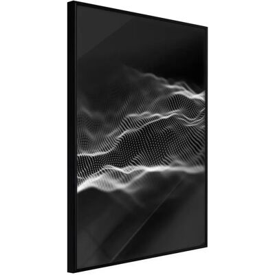 Paris Prix Affiche Murale Encadrée Sound Wave 40 x 60 cm Noir - Publicité Paris Prix Affiche Murale Encadrée Sound Wave 40 x 60 cm Noir - Publicité