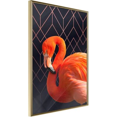 Paris Prix Affiche Murale Encadrée Orange Flamingo 30 x 42 cm Or - Publicité Paris Prix Affiche Murale Encadrée Orange Flamingo 30 x 42 cm Or - Publicité