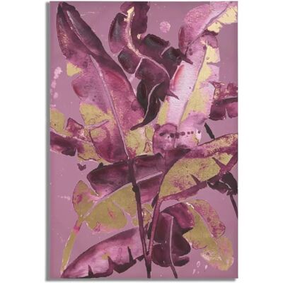 Mauro Ferretti Impression sur toile Feuilles violettes 80x3x120 cm - Publicité Mauro Ferretti Impression sur toile Feuilles violettes 80x3x120 cm - Publicité