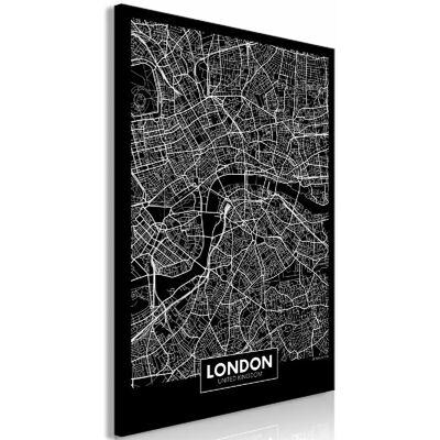 Paris prix Dark Map of London - Tableau sur toile - Publicité Paris prix Dark Map of London - Tableau sur toile - Publicité