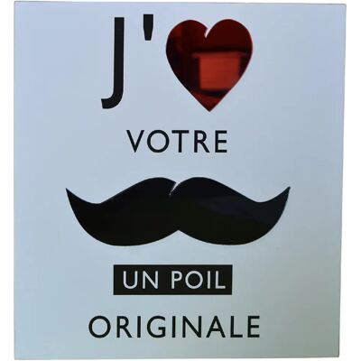 ATMOSPHERA Cadre imprimé Mystery - 24 x 24 cm. - J'aime votre moustache - Publicité ATMOSPHERA Cadre imprimé Mystery - 24 x 24 cm. - J'aime votre moustache - Publicité